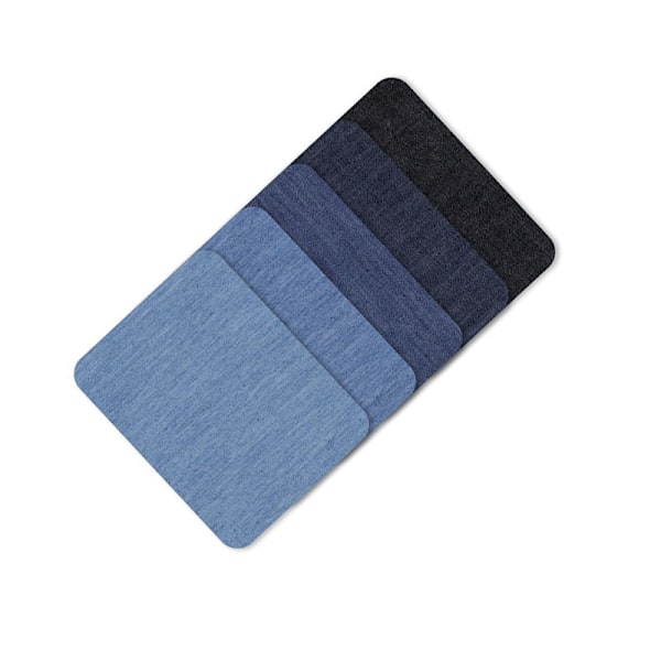 Iron-on Denim Patches, Broderede Patches rektangel