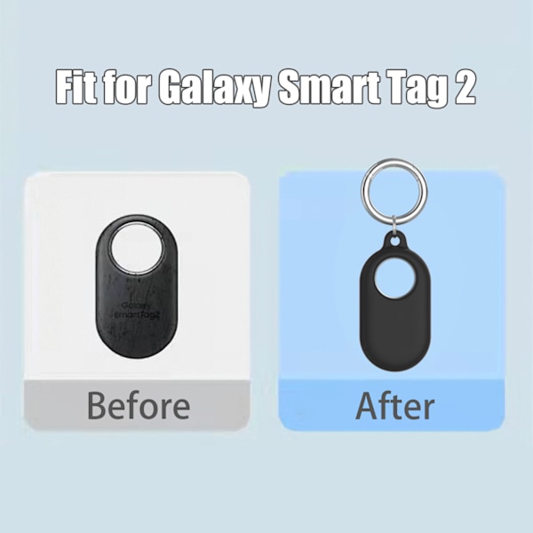 Samsung Galaxy Smart Tag 2 fodral / hållare med nyckelring Svart