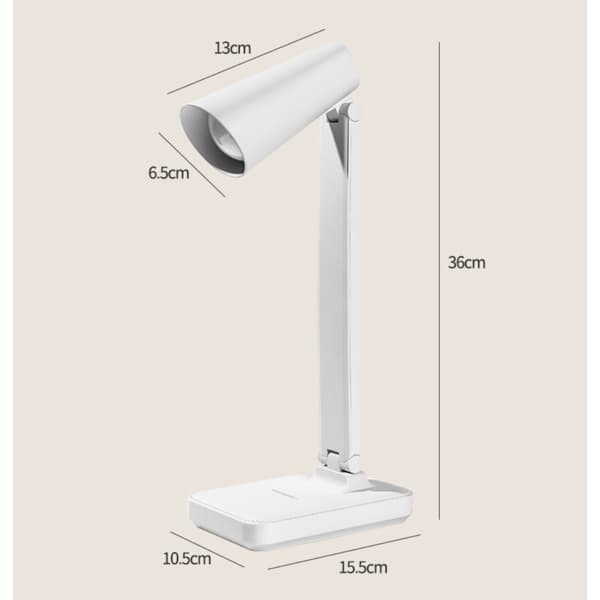 Genopladelig og Plug-in Skrivebordslampe med Farve- og Lysjustering - 2400 Runtime