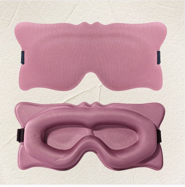 3D Kontureret Søvnmaske - Ultimativ Lysblokering Pink Pink