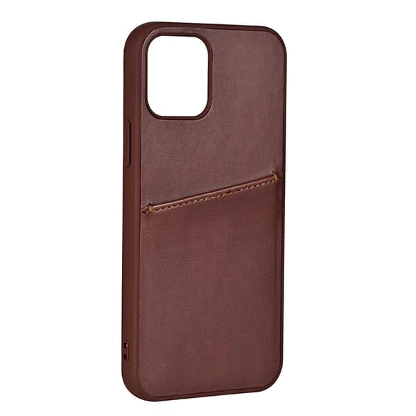 Cover PU 1 Kort - iPhone 13 Mini Brun