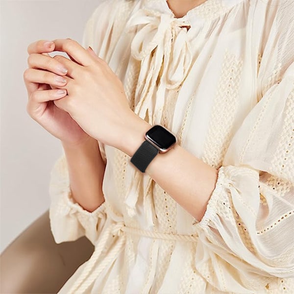 Fitbit Versa 2 Nylon kelloranneke Musta
