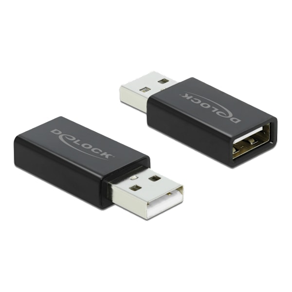 USB 2.0 Adapter Type-A male to Type-A female Data Blocker