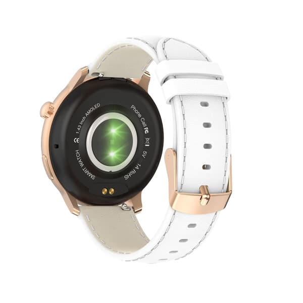 Smartwatch med puls-, blodtryks- og iltmåling White White