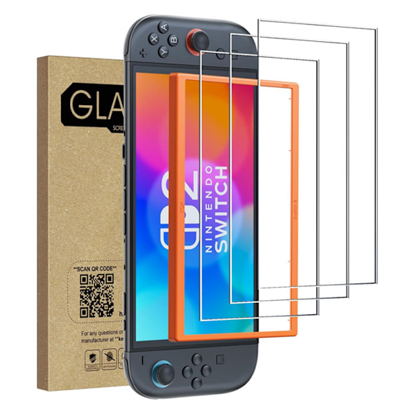 Switch2 Härdat Glasskärmskydd med Justeringsram