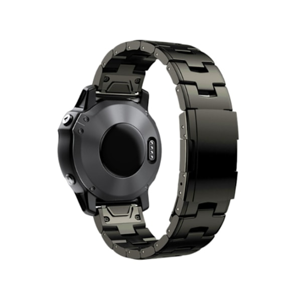 Titanium urrem til Garmin Fenix 7X/6X/5X - Hurtigudløser, 26mm, Sort