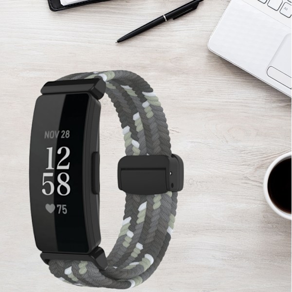 Stilrent vävt magnetband i nylon för Fitbit Inspire 3 Flerfärgad 3