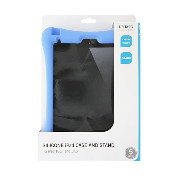 Silicone case, for all 10.2"-10.5" iPads, stand, blue