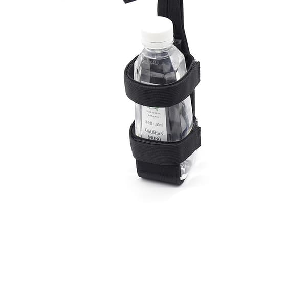 Taktisk justerbar vandflaskeholder - Sort nylon