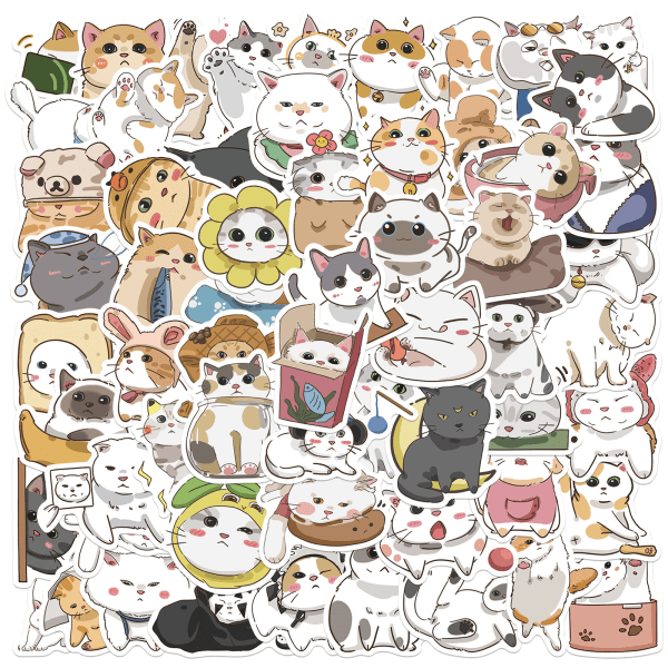 Kattklistermärken 62-pack Flerfärgad