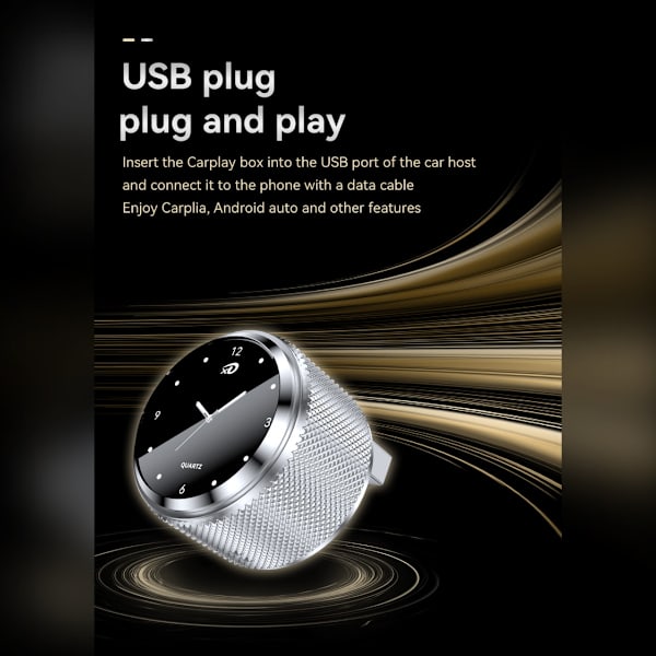 Älykäs Carplay Android Auto 2-in-1 -sovitin: Langaton liitettävyys autoosi Silver Silver