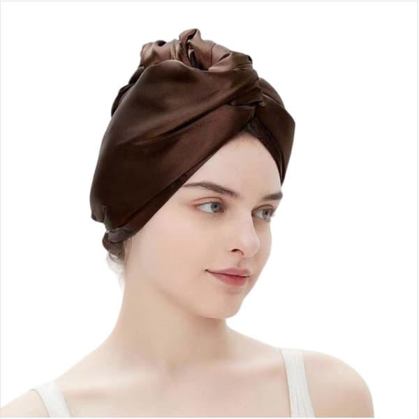 Superabsorberende hurtigtørrende silke hårhåndklæde wrap turban for hurtig tørring coffee coffee