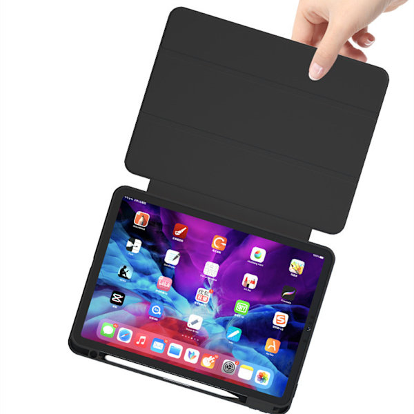 Magneettinen kotelo jalustatoiminnolla iPad Pro 12.9 2018/2020/2021 Musta