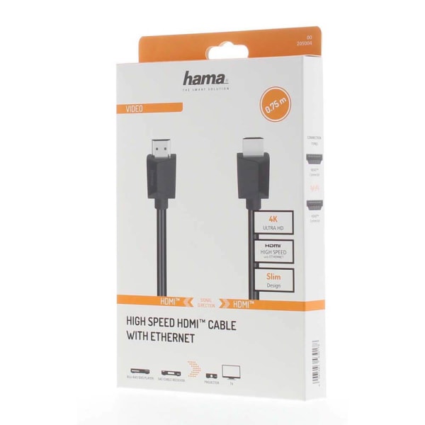 Kabel HDMI High Speed 4K 18 Gbit/s 0,75m