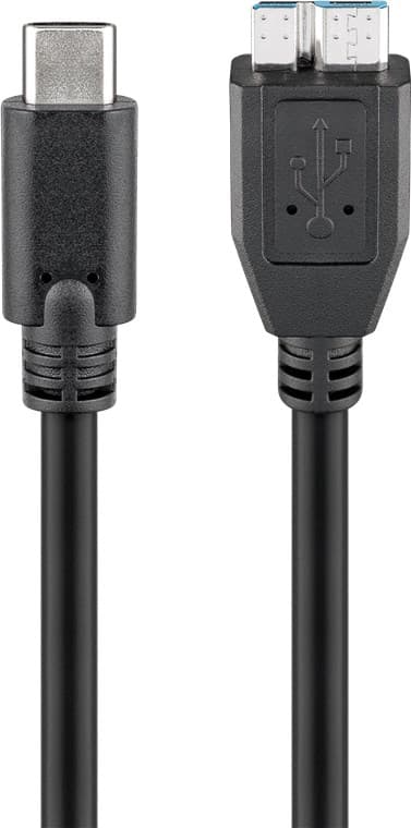 USB-C ™ til Micro-B-kabel, 0,6 m, sort