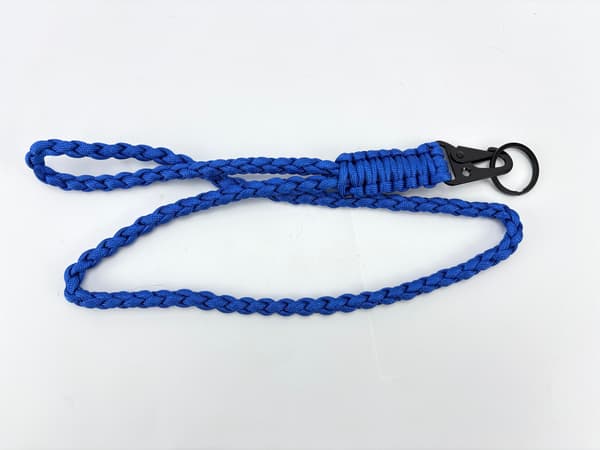 Multifunktionel håndvævet paracord nøglering Blue Blue