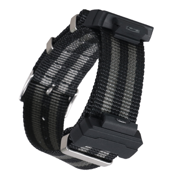 Casio G-Shock Nylon Canvas klockarmband Black+Grey Black+Grey