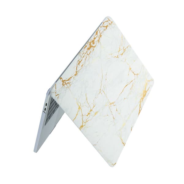 Marmor Design PC Hard Shell Case kompatibel med MacBook Air 13.3" (A1369/A1466) - Hvid Guld