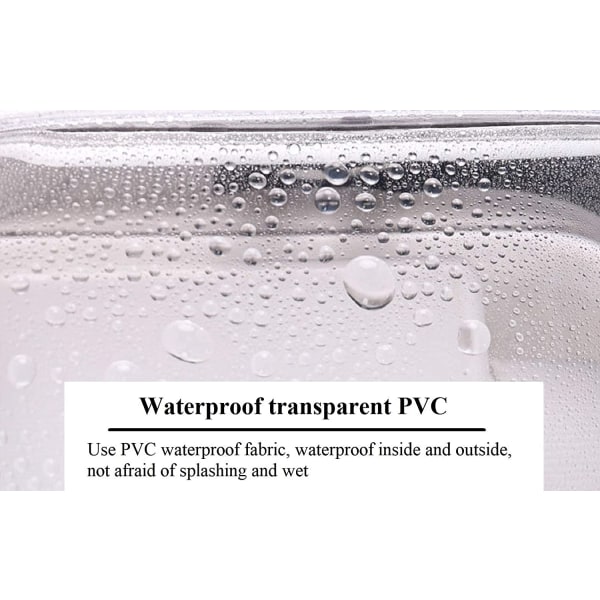 Meikkipussi vedenpitävä PVC läpinäkyvä 3 kpl