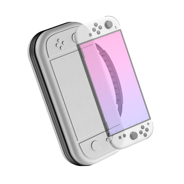 Vit PU-bärväska med stor kapacitet för Switch 2-konsol
