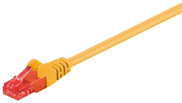 CAT 6 -kytkentäkaapeli, U/UTP, keltainen