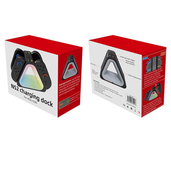 Triangle-opladerdock til Switch 2 – 4-i-1-controlleropladerbase