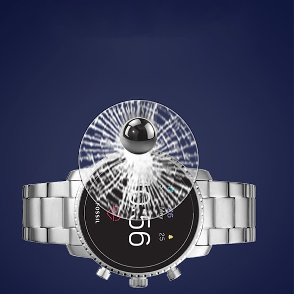 Fossil Q Venture HR Gen4 Skærmbeskytter - 2-pak - Hærdet Glas