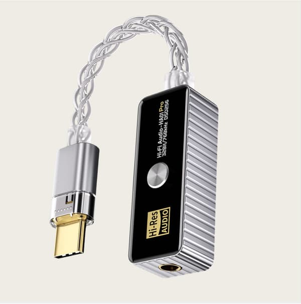 BJ06-Pro (HA01 PRO) Type-C til 3,5 mm hovedtelefon-lydadapter Silver Silver