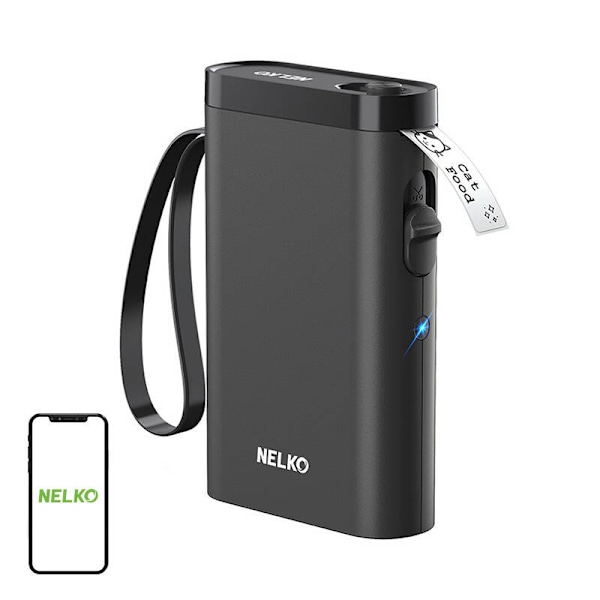 Nelko P21 termisk etikettskrivare (svart)