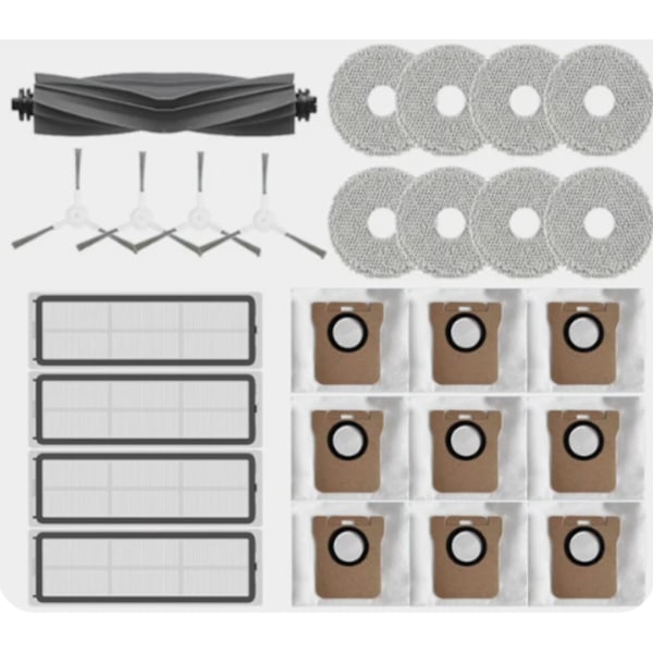 INF 26 delar tillbehör för Dreame L10S Ultra/S10 Pro, Xiaomi Robot Vacuum X10 Plus