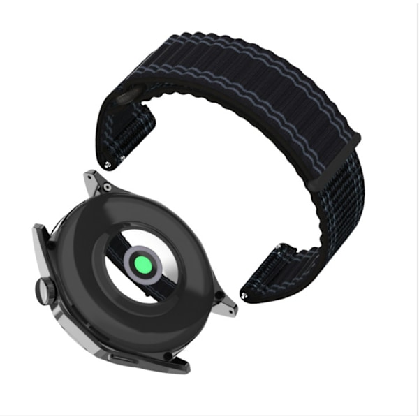 Huawei GT5/GT4 46mm Nylon Watch Strap Svart