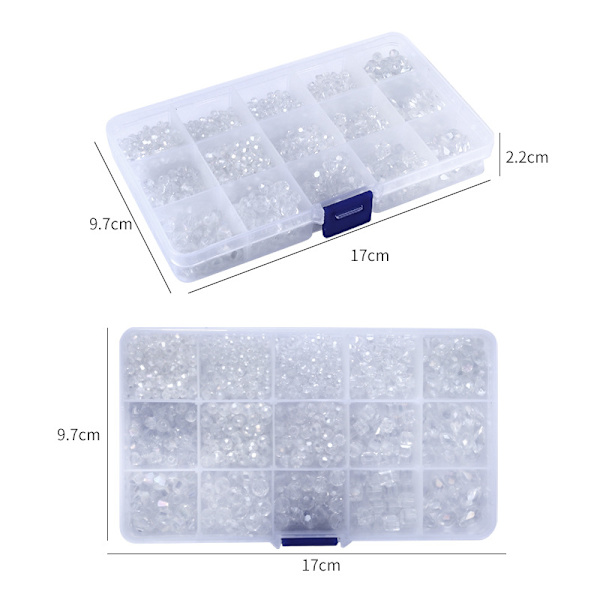 Glaspärlor för Smycketillverkning, 1000-pack