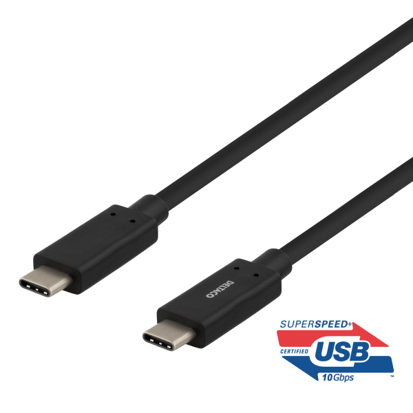 USB-C to USB-C cable, 0.5m, 60W USB PD, 10 Gbps, black