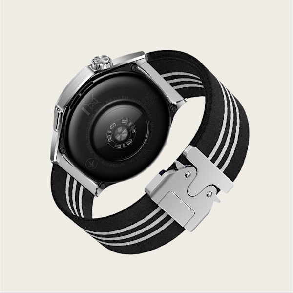 22mm Vävd Klockarmband i Nylon för Huawei GT5/Watch 3/4 Pro Svart