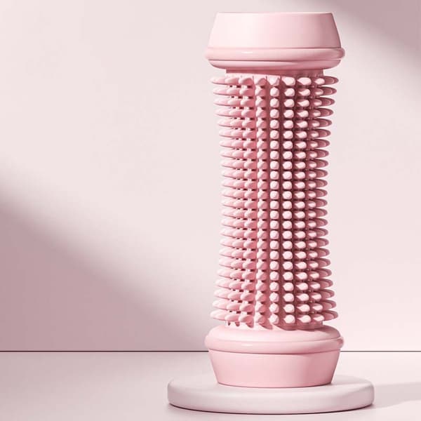 Fodmassage Rulle til Plantar Lindring — Bløde Gummi Triggerpunkter, Skridsikker, Vaskbar ABS Pink Pink