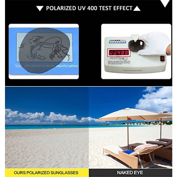 Polariserade Solglasögon med UV400 - Svarta / Blå