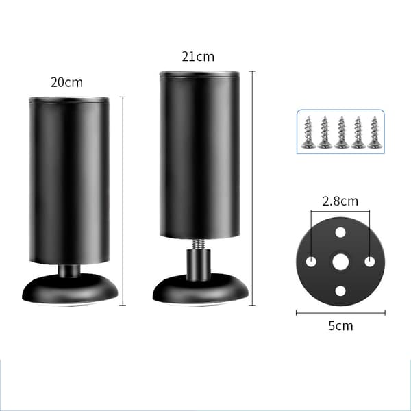 4-pak monteringsplader til bordben G 20 cm 20 cm