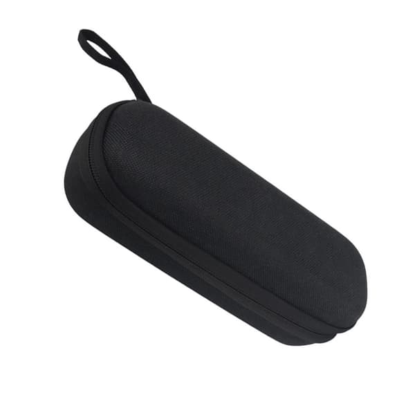Förvaringsficka kompatibelt med DJI Pocket 4/3 - skumvadderad skyddsficka för resor och utomhusbruk med velourfoder, elastiska band och axelrem Black Black