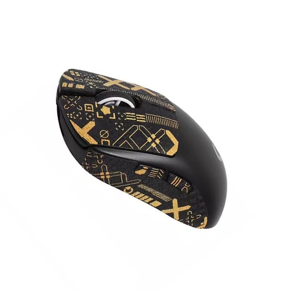 Forbedrede Grip Mouse Stickers til Logitech GPW2/GPW3 - Sort Guld