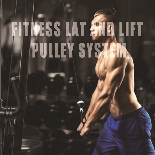 Dobbelt triceps pulldown-reb - høj pulley kabelbeslag til lat pulldown, face pulls og triceps extensions, polyester + aluminiumlegering Black+Blue Black+Blue