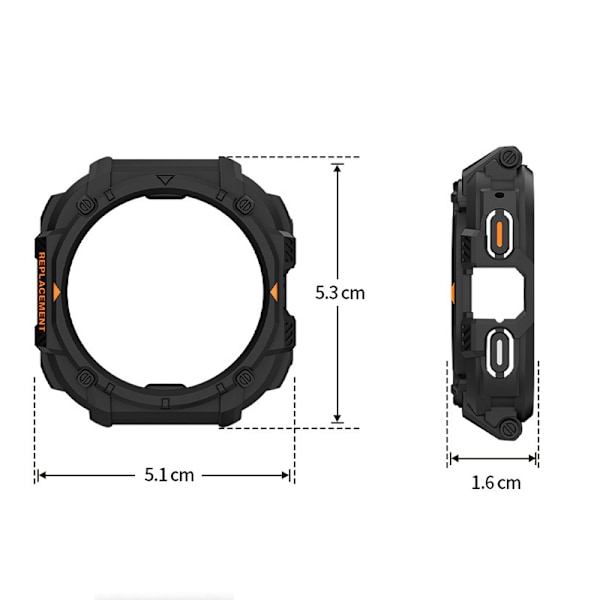 Skyddande TPU-fodral för Samsung Galaxy Watch 7 Ultra 47mm Svart