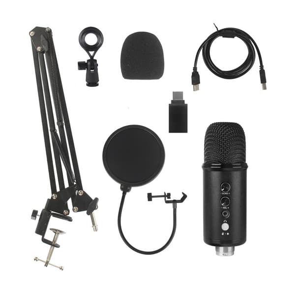 BM-86A USB Kondensatormikrofon Kit - Studioinspelning & Streaming Mikrofon, kompatibelt med datorer och mobila enheter