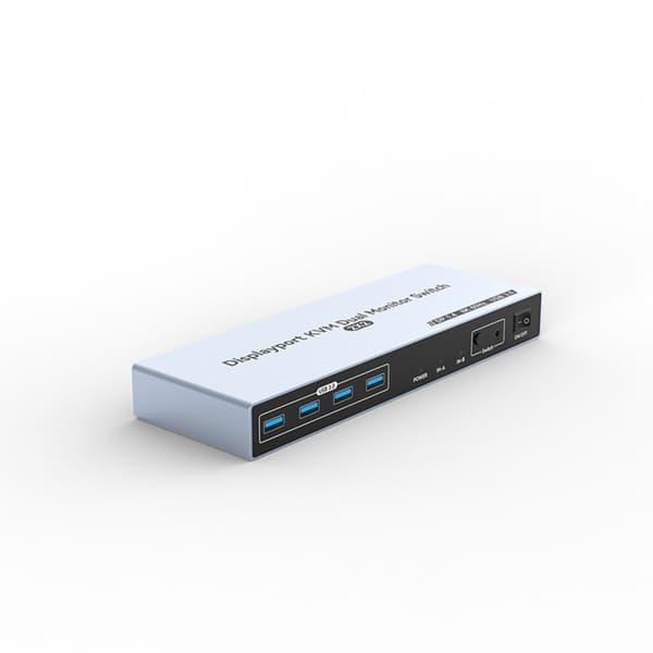 DP1.4 8K/60Hz 2x2 Dual Monitor KVM Switch - Kontroller problemfrit to computere med dobbelte skærme