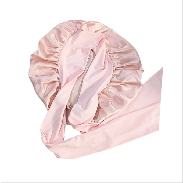 Sovehætte i 100 % Mulberry Silke til kvinder Gummi pink