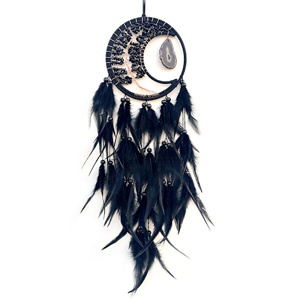 Käsintehty Dreamcatcher seinäteline Musta
