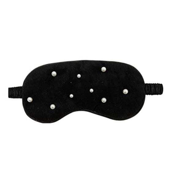 Pearl Plush Sleep Mask - Bloker lys for en afslappende søvn Black Black