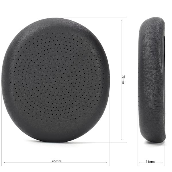 2 stk. sorte perforerede proteinlæder udskiftnings ørepuder kompatible med Logitech H800 trådløse headset
