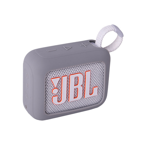 JBL GO4 silikonfodral med karbinhake Silver