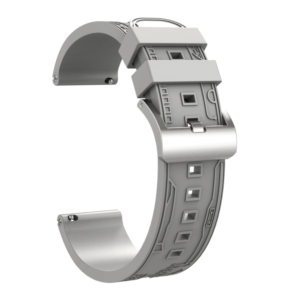 20 mm silikon klockarmband till Samsung Germin Huawei Grå