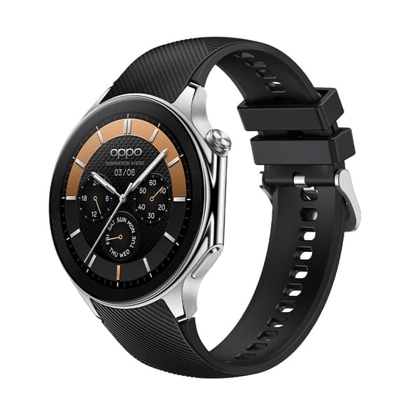 Sort silikone urrem til OPPO Watch X - 22mm